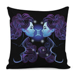 Dark Gemini Zodiac Sign Print Pillow Cover