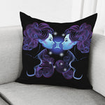 Dark Gemini Zodiac Sign Print Pillow Cover