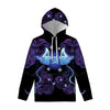 Dark Gemini Zodiac Sign Print Pullover Hoodie