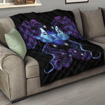 Dark Gemini Zodiac Sign Print Quilt