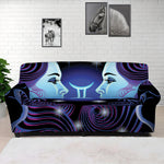 Dark Gemini Zodiac Sign Print Sofa Cover