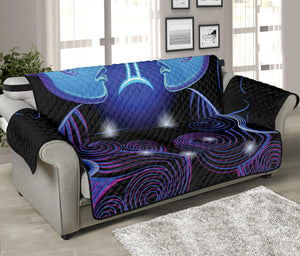 Dark Gemini Zodiac Sign Print Sofa Protector