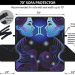 Dark Gemini Zodiac Sign Print Sofa Protector