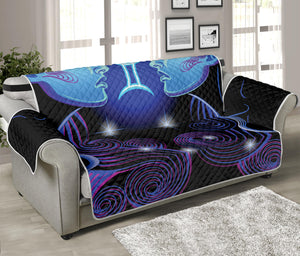 Dark Gemini Zodiac Sign Print Sofa Protector