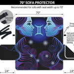 Dark Gemini Zodiac Sign Print Sofa Protector