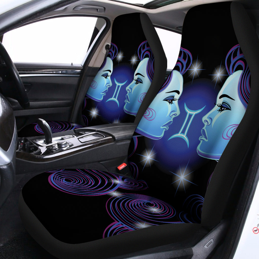 Dark Gemini Zodiac Sign Print Universal Fit Car Seat Covers