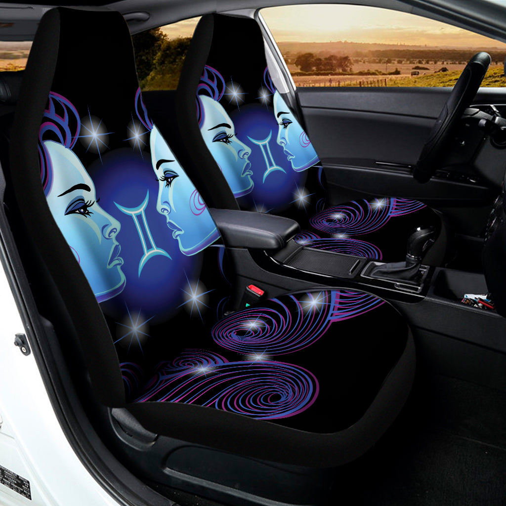 Dark Gemini Zodiac Sign Print Universal Fit Car Seat Covers