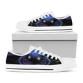 Dark Gemini Zodiac Sign Print White Low Top Sneakers