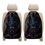 Dark Geometric Wolf Print Car Seat Organizers
