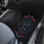 Dark Geometric Wolf Print Front Car Floor Mats