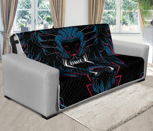 Dark Geometric Wolf Print Futon Protector