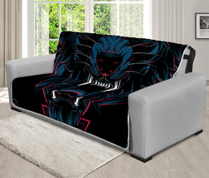 Dark Geometric Wolf Print Futon Protector