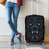 Dark Geometric Wolf Print Luggage Cover