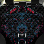 Dark Geometric Wolf Print Pet Car Back Seat Cover