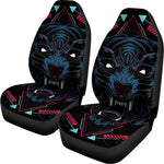 Dark Geometric Wolf Print Universal Fit Car Seat Covers