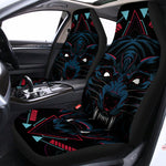 Dark Geometric Wolf Print Universal Fit Car Seat Covers
