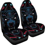 Dark Geometric Wolf Print Universal Fit Car Seat Covers