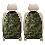 Dark Green And Black Camouflage Print Car Seat Organizers