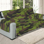 Dark Green And Black Camouflage Print Oversized Sofa Protector