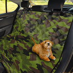 Dark Green And Black Camouflage Print Pet Car Back Seat Cover