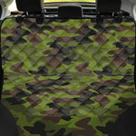 Dark Green And Black Camouflage Print Pet Car Back Seat Cover