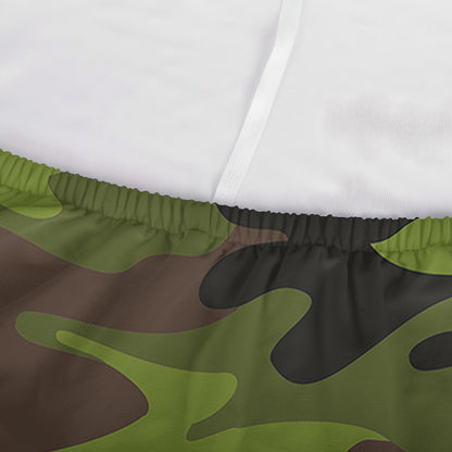 Dark Green And Black Camouflage Print Sofa Cover