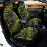 Dark Green And Black Camouflage Print Universal Fit Car Seat Covers