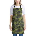 Dark Green Camouflage Print Apron