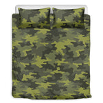 Dark Green Camouflage Print Duvet Cover Bedding Set