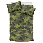 Dark Green Camouflage Print Duvet Cover Bedding Set