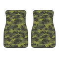 Dark Green Camouflage Print Front Car Floor Mats