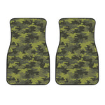 Dark Green Camouflage Print Front Car Floor Mats