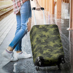 Dark Green Camouflage Print Luggage Cover GearFrost