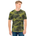 Dark Green Camouflage Print Men's T-Shirt