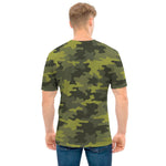 Dark Green Camouflage Print Men's T-Shirt