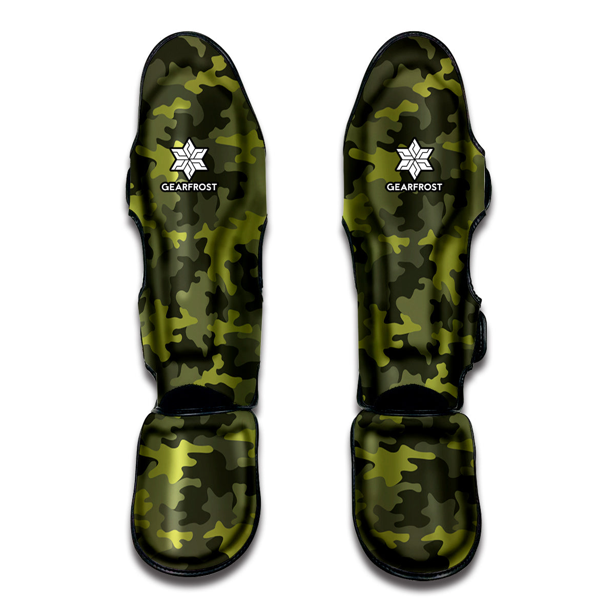 Dark Green Camouflage Print Muay Thai Shin Guard