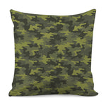 Dark Green Camouflage Print Pillow Cover