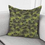 Dark Green Camouflage Print Pillow Cover