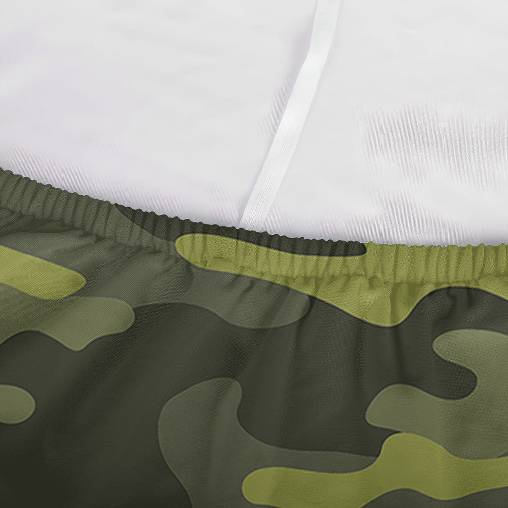 Dark Green Camouflage Print Sofa Cover