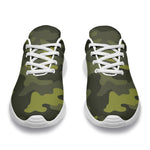 Dark Green Camouflage Print Sport Shoes GearFrost