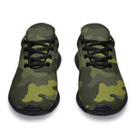 Dark Green Camouflage Print Sport Shoes GearFrost