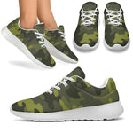 Dark Green Camouflage Print Sport Shoes GearFrost