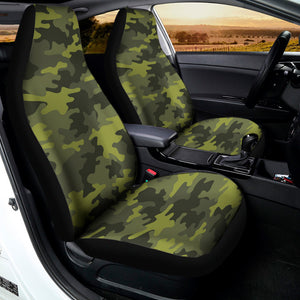 Dark Green Camouflage Print Universal Fit Car Seat Covers