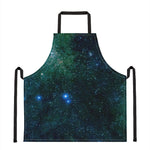 Dark Green Galaxy Space Print Apron