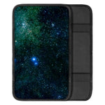 Dark Green Galaxy Space Print Car Center Console Cover