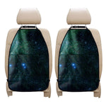 Dark Green Galaxy Space Print Car Seat Organizers