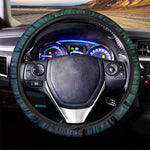 Dark Green Galaxy Space Print Car Steering Wheel Cover