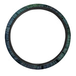 Dark Green Galaxy Space Print Car Steering Wheel Cover