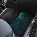 Dark Green Galaxy Space Print Front and Back Car Floor Mats