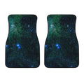 Dark Green Galaxy Space Print Front Car Floor Mats